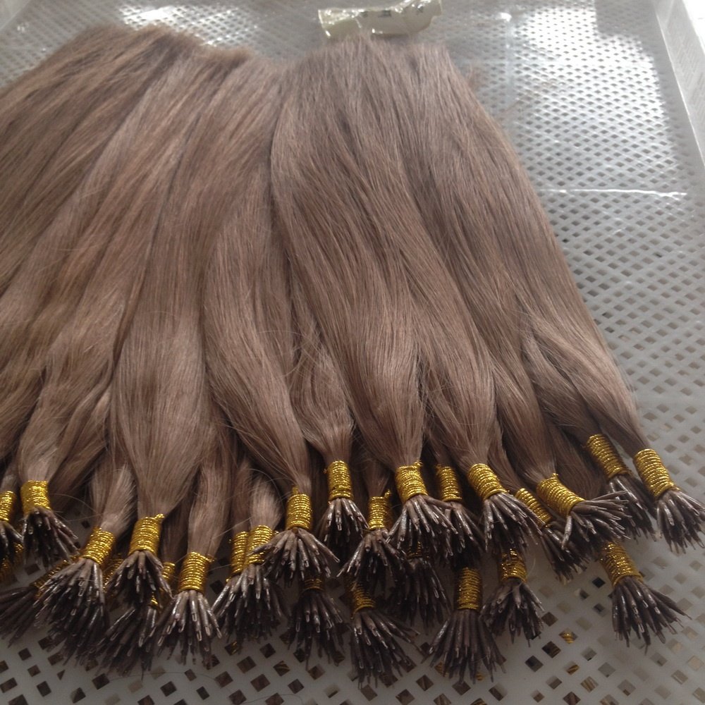 Russian Virgin Remy Cuticle Aligned Nano Ring Human Hair Extension