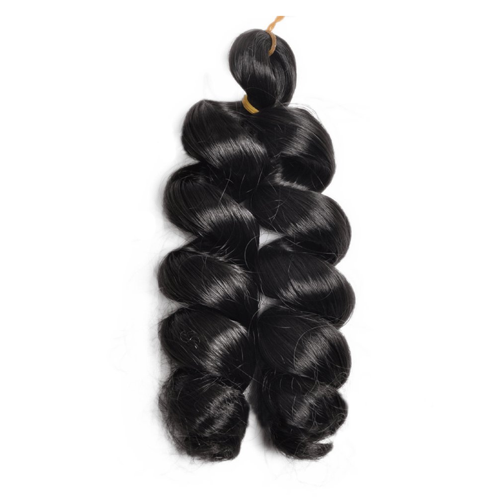 synthetic light brown french loose curl Crochet Hair short boho Box Braids hair spiral curl crochet hair extensions