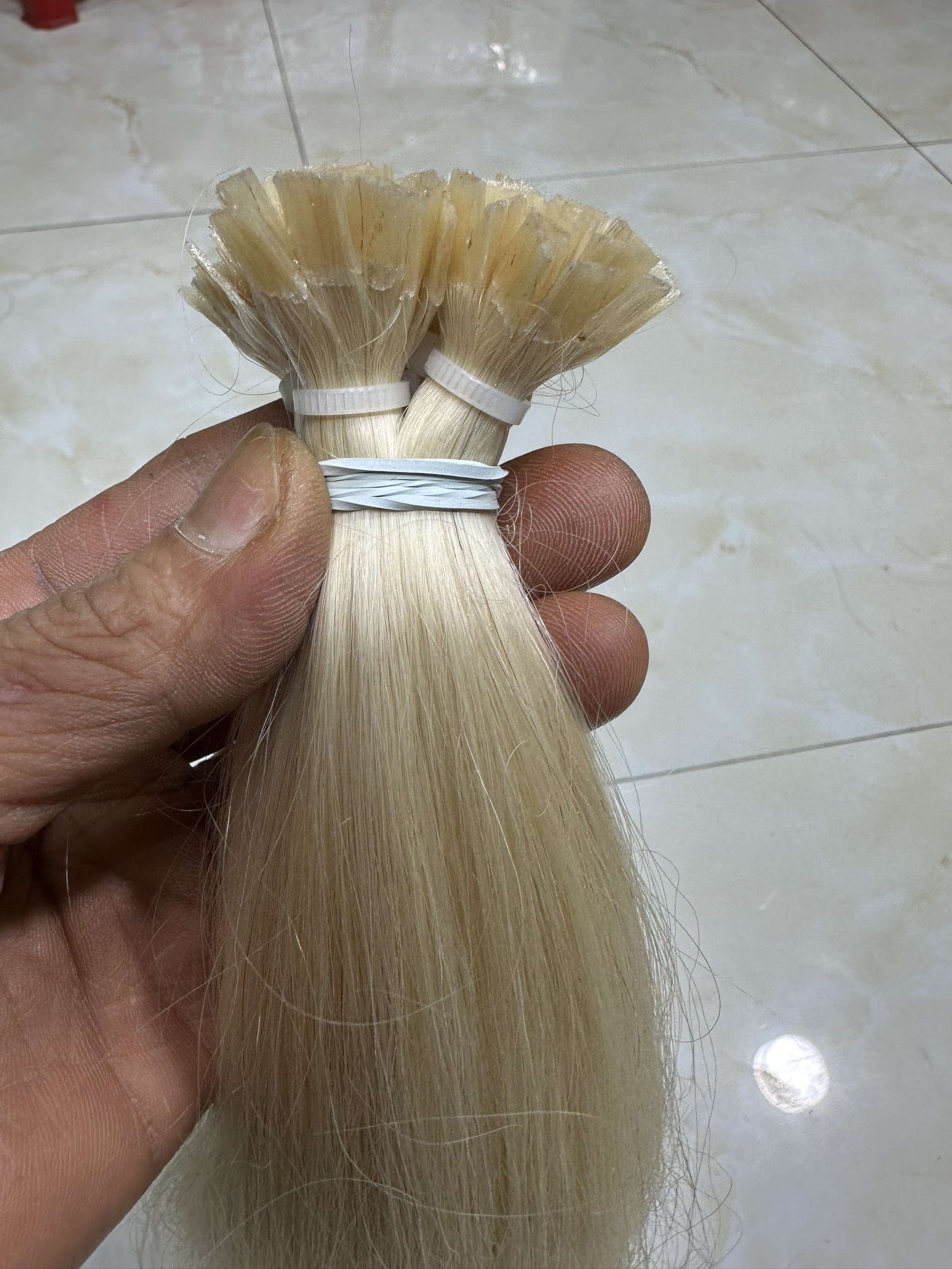 Cheap Price Flat Tip Human Hair Extensions Blonde Color, Raw Virgin Human Hair Vietnam