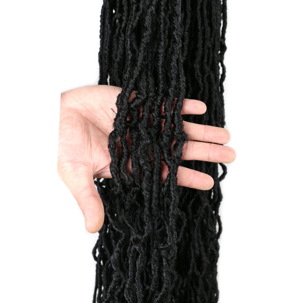 Pink New Faux Locs Crochet Hair Soft Nu Faux Locs Long 36inch nu Locs synthetic Crochet Hair Extensions