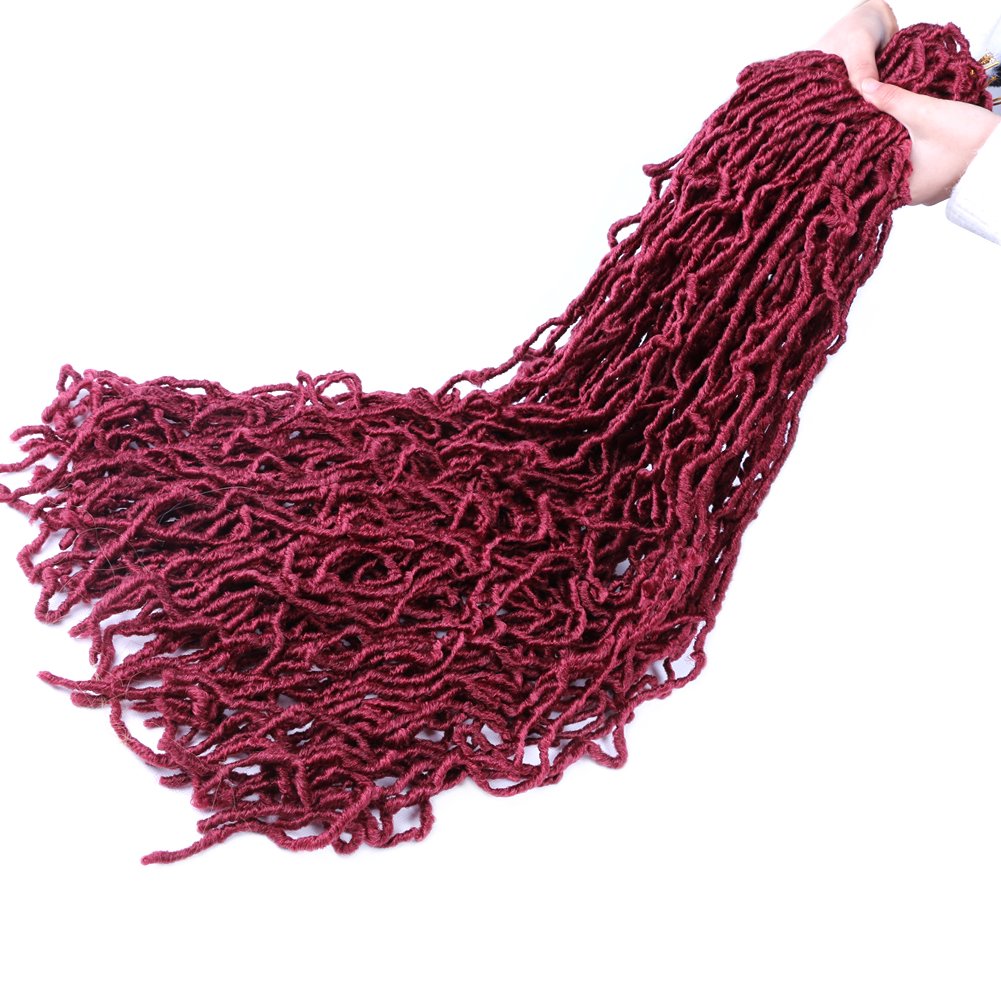 Pink New Faux Locs Crochet Hair Soft Nu Faux Locs Long 36inch nu Locs synthetic Crochet Hair Extensions