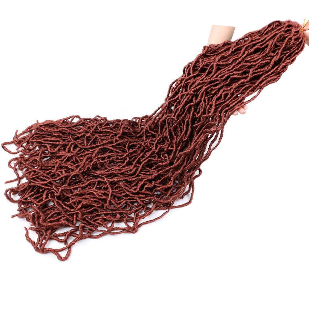 Pink New Faux Locs Crochet Hair Soft Nu Faux Locs Long 36inch nu Locs synthetic Crochet Hair Extensions