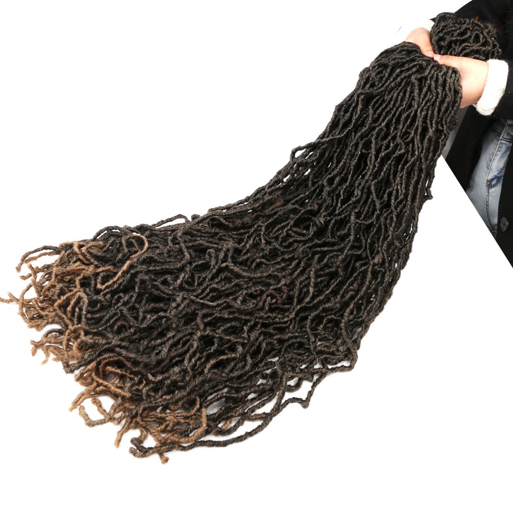 Pink New Faux Locs Crochet Hair Soft Nu Faux Locs Long 36inch nu Locs synthetic Crochet Hair Extensions