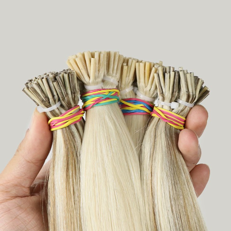 Wholesale remy Russian itip human hair extensions keratin micro link raw virgin hair pre bonded i tip hair extensions