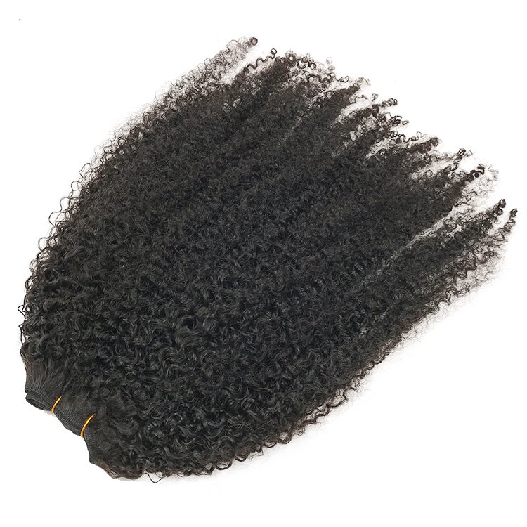 New Style 100% Virgin Human Hair Double Drawn Curly Bundles Human Hair Weft Hair Extension