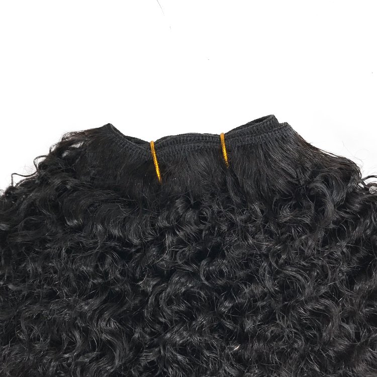 New Style 100% Virgin Human Hair Double Drawn Curly Bundles Human Hair Weft Hair Extension