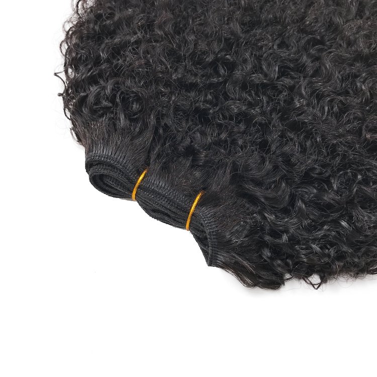 New Style 100% Virgin Human Hair Double Drawn Curly Bundles Human Hair Weft Hair Extension