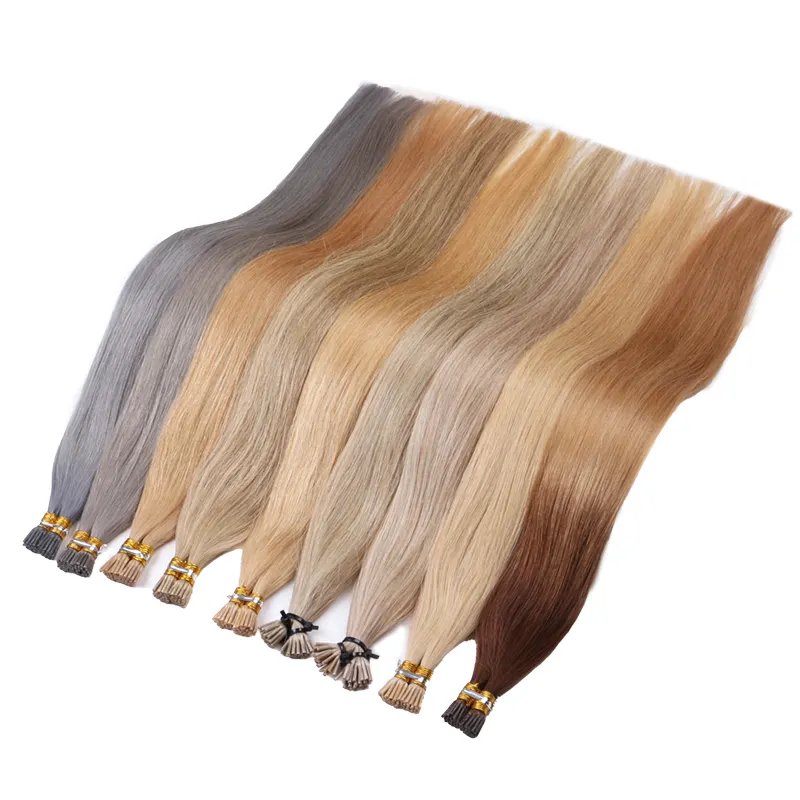 Keratin I Tip Hair Extensions 100% Virgin I Tip Human Hair Extensions Full Cuticle Aligned i tip hair Italian Keratin Stick