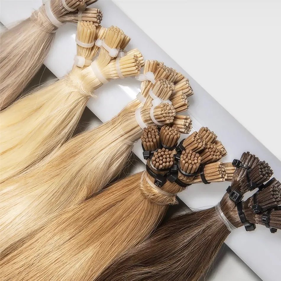 Keratin I Tip Hair Extensions 100% Virgin I Tip Human Hair Extensions Full Cuticle Aligned i tip hair Italian Keratin Stick