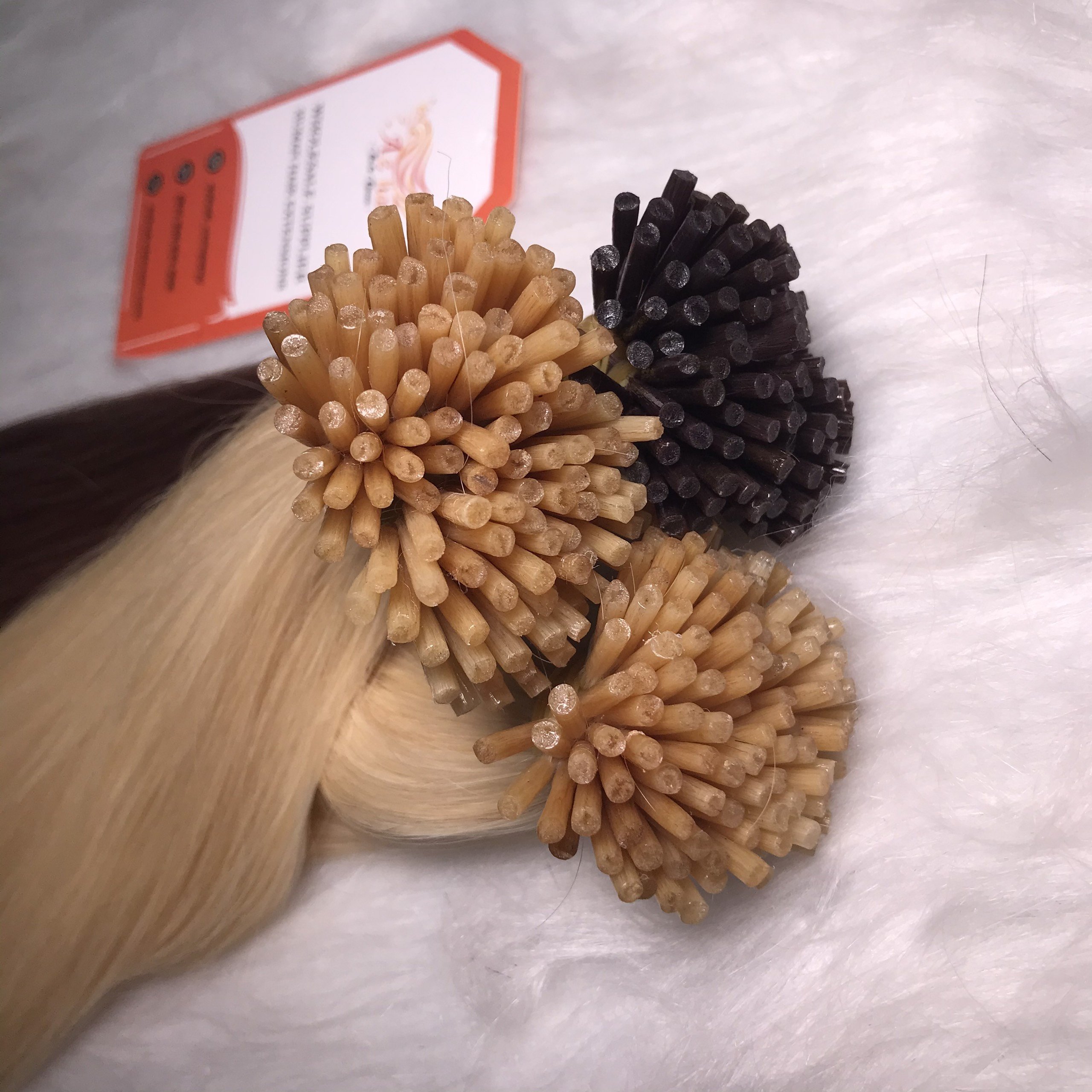 Wholesale 100% Remy Virgin Silky Straight I Tip Keratin Hair Extensions Soft and Healthy Human Hair with Good Waves