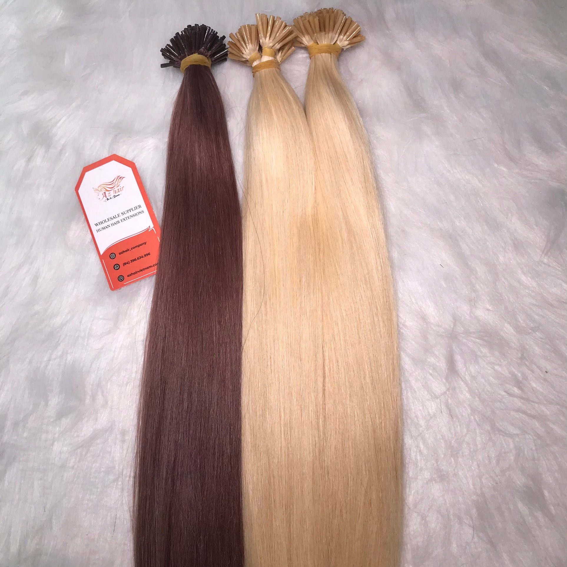 Wholesale 100% Remy Virgin Silky Straight I Tip Keratin Hair Extensions Soft and Healthy Human Hair with Good Waves