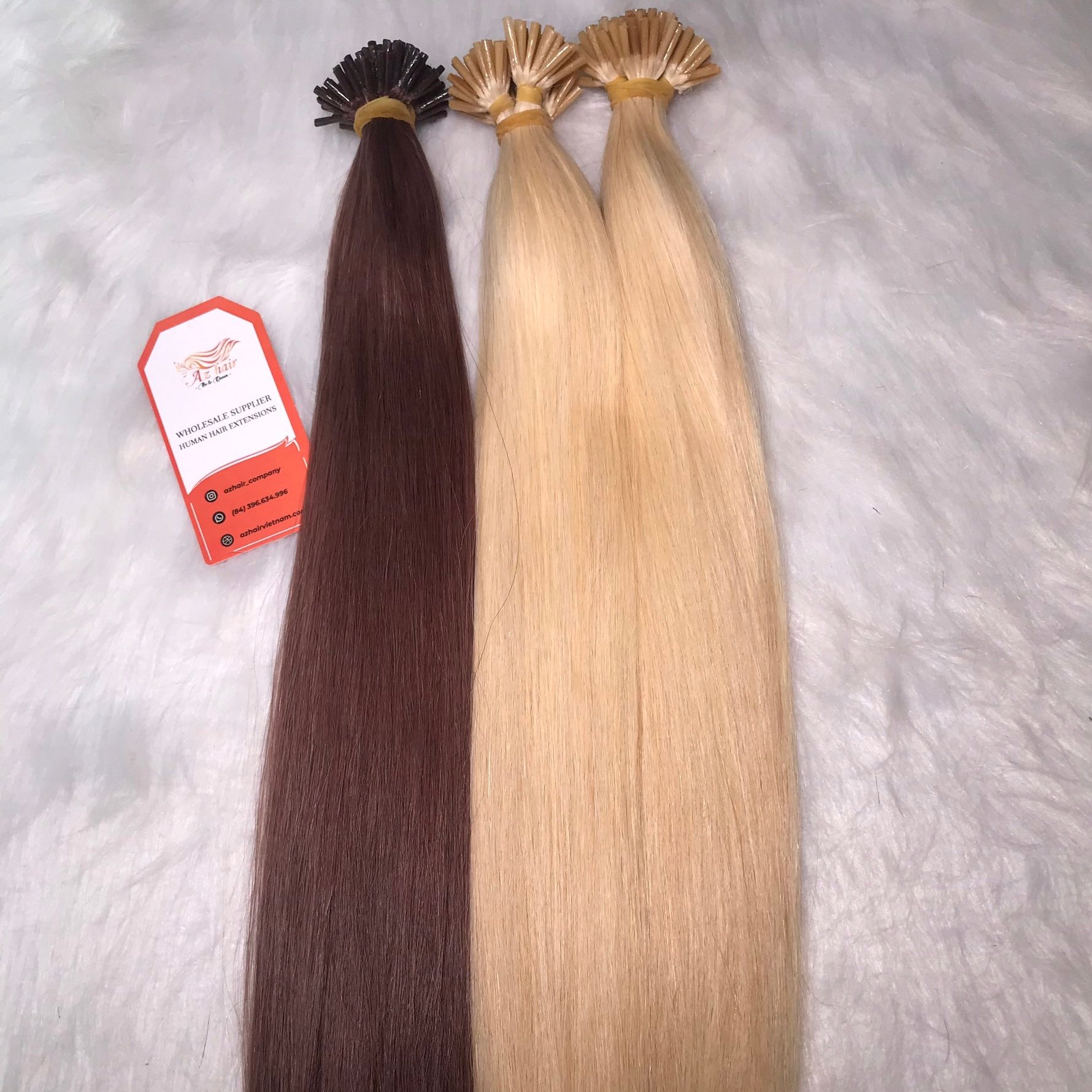 Wholesale 100% Remy Virgin Silky Straight I Tip Keratin Hair Extensions Soft and Healthy Human Hair with Good Waves
