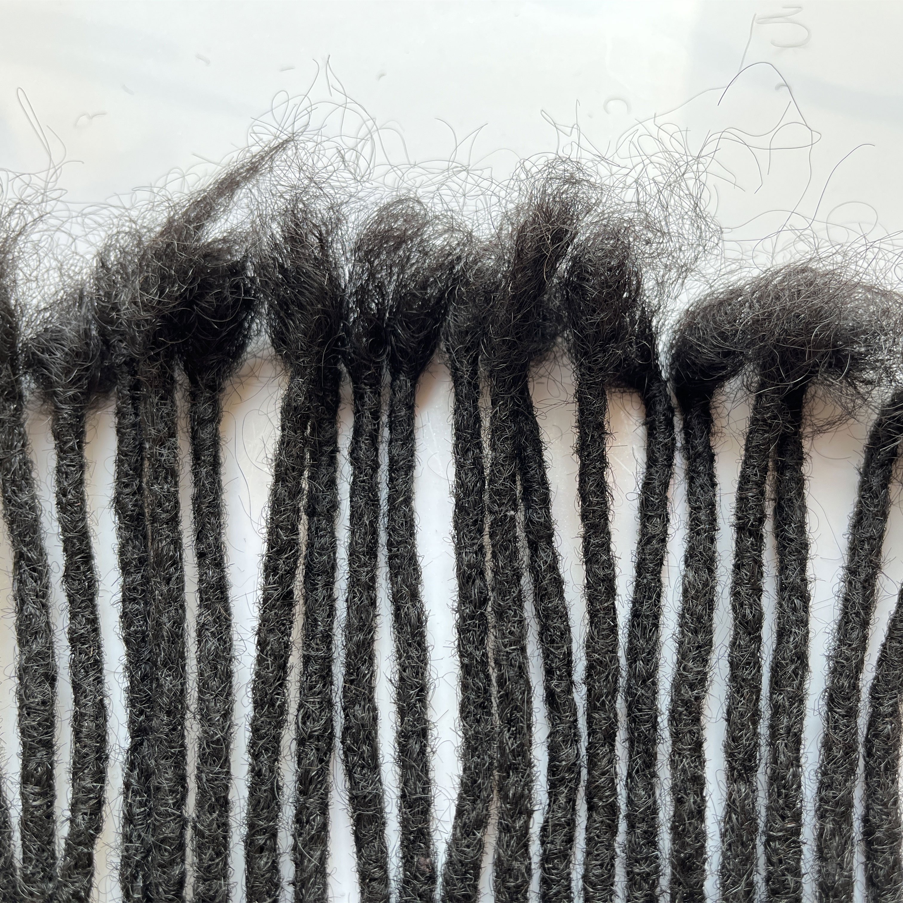Human Hair 0.8cm 8inch 10strands Loc man Women Full Head HandMade Dreadlock Can be Dyed Bleached Extensions Curled and Twisted