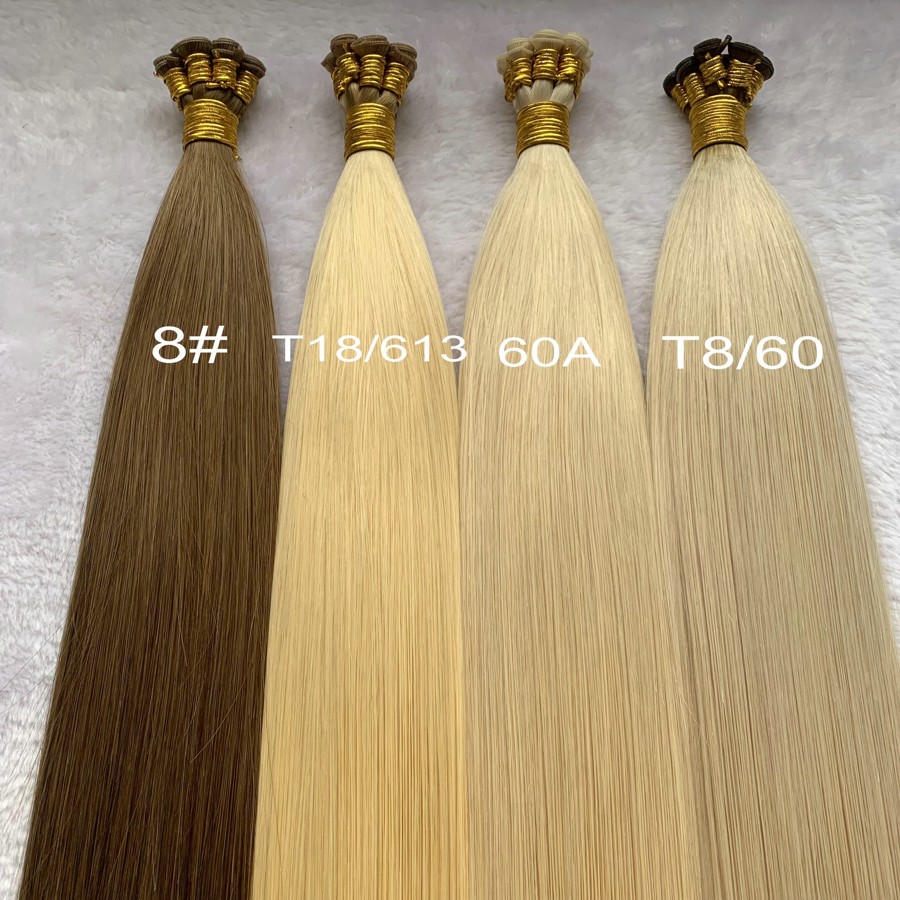 Wholesale High Quality Can Be Cut Double Drawn Remy Virgin Hair Genius Weft Human Hair Extensions No Return Natural Russian Hair