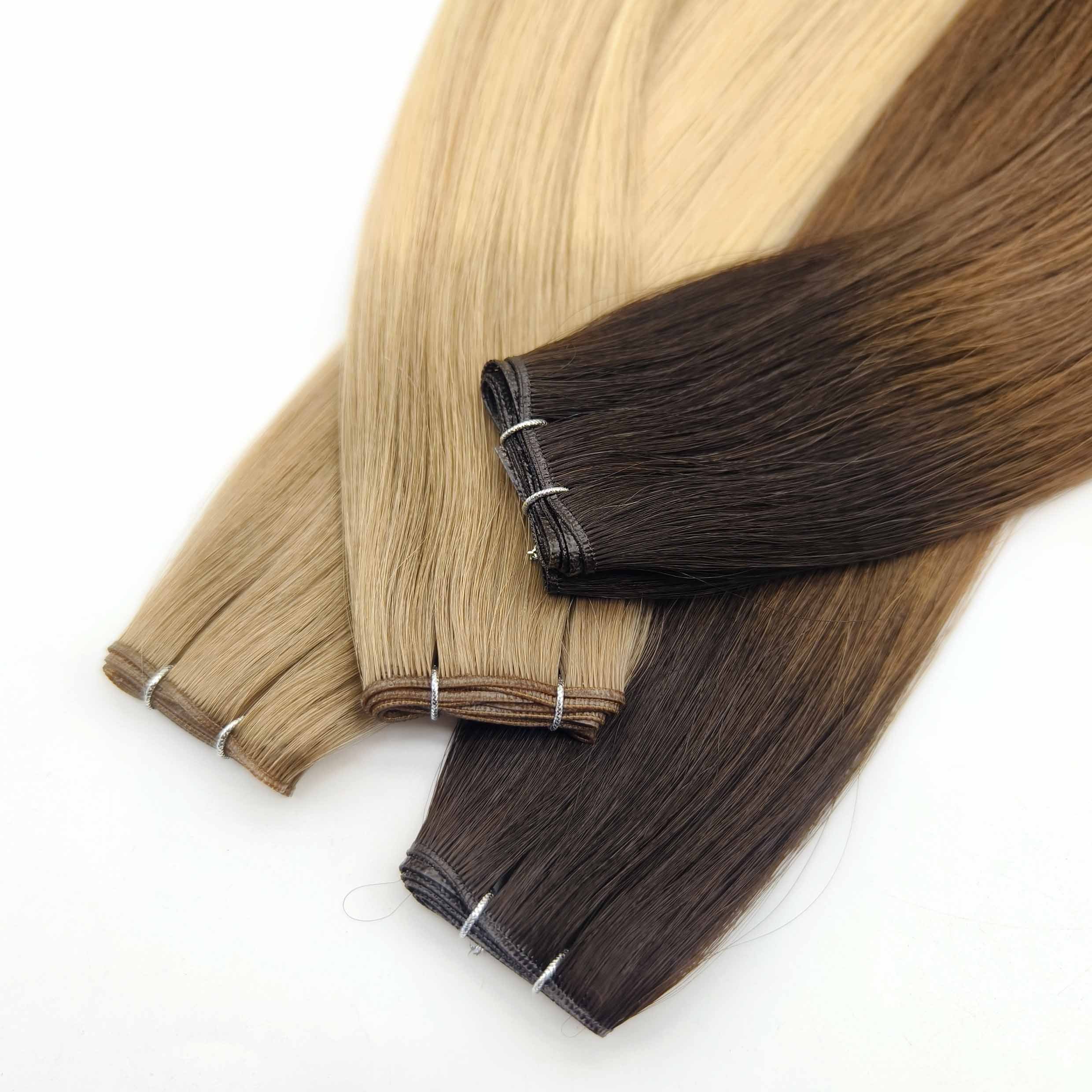 2024 Fasimei wholesale top quality soft no tangle no shedding Double drawn blonde Genius Invisible Tape human hair Extensions