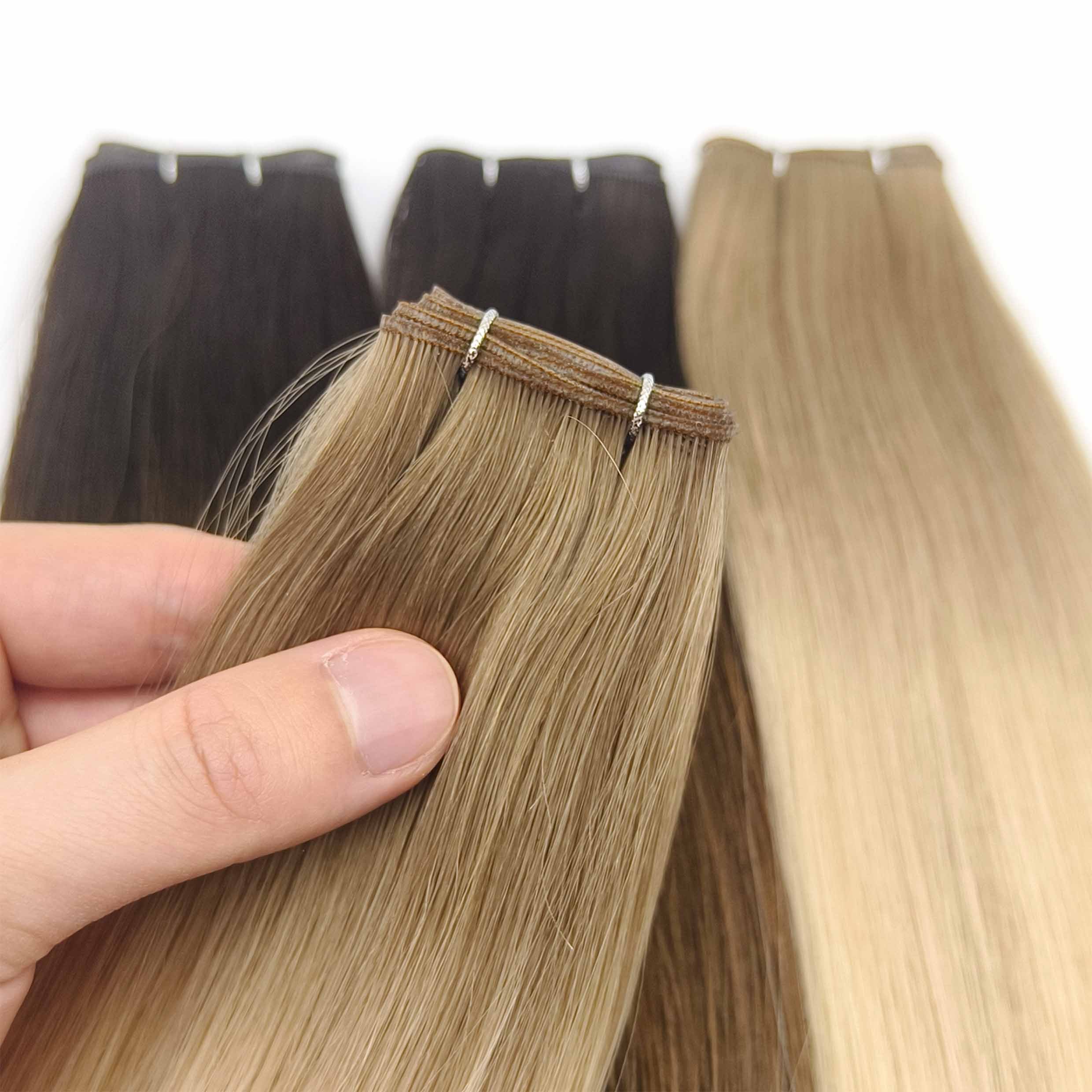 2024 Fasimei wholesale top quality soft no tangle no shedding Double drawn blonde Genius Invisible Tape human hair Extensions