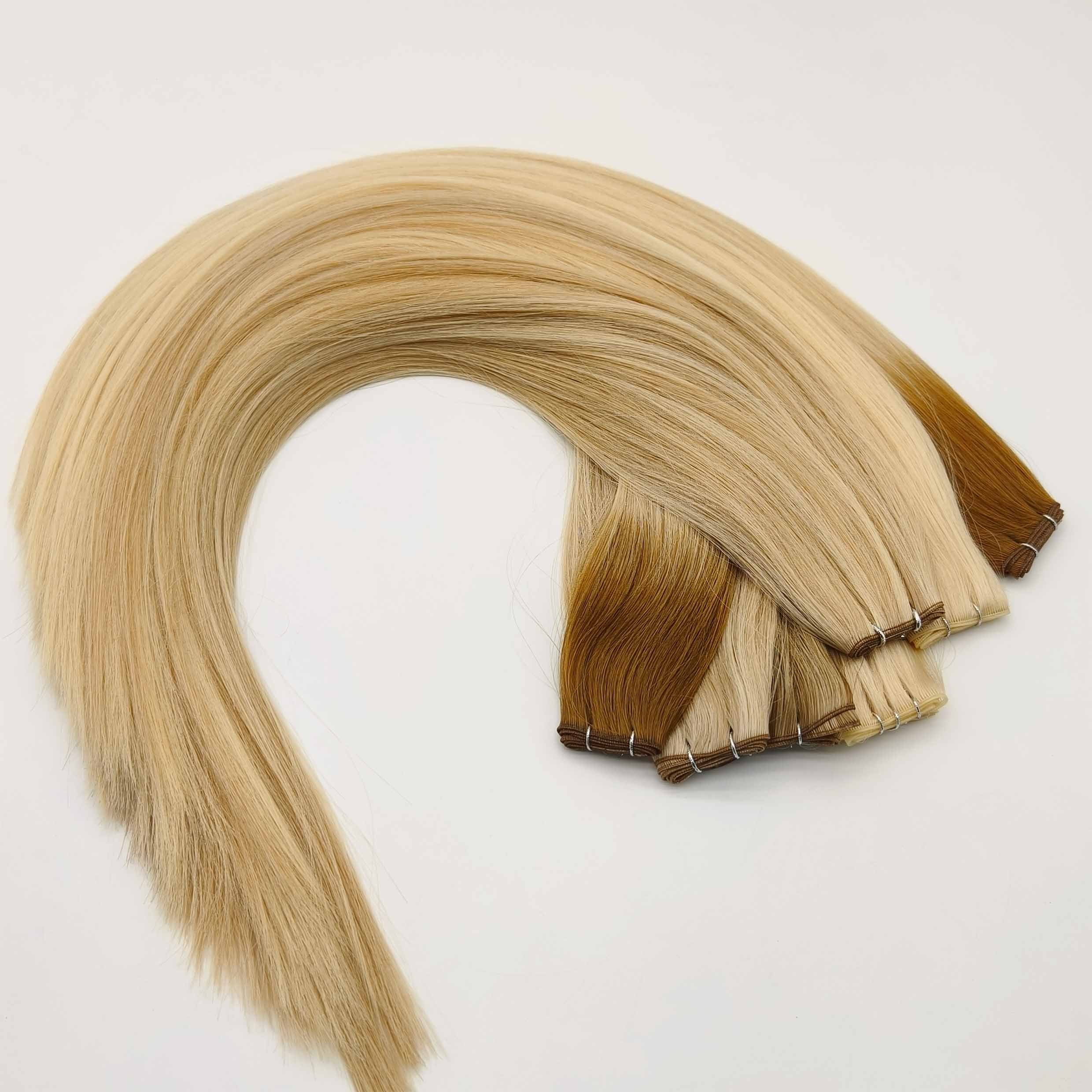 2024 Fasimei wholesale top quality soft no tangle no shedding Double drawn blonde Genius Invisible Tape human hair Extensions