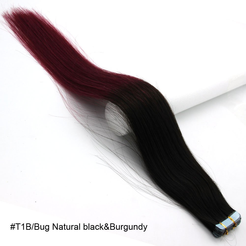 Tape in Hair Extensions Ombre Balayage Remy Hair Blonde Ombre Balayage Color remy tape hair extensions