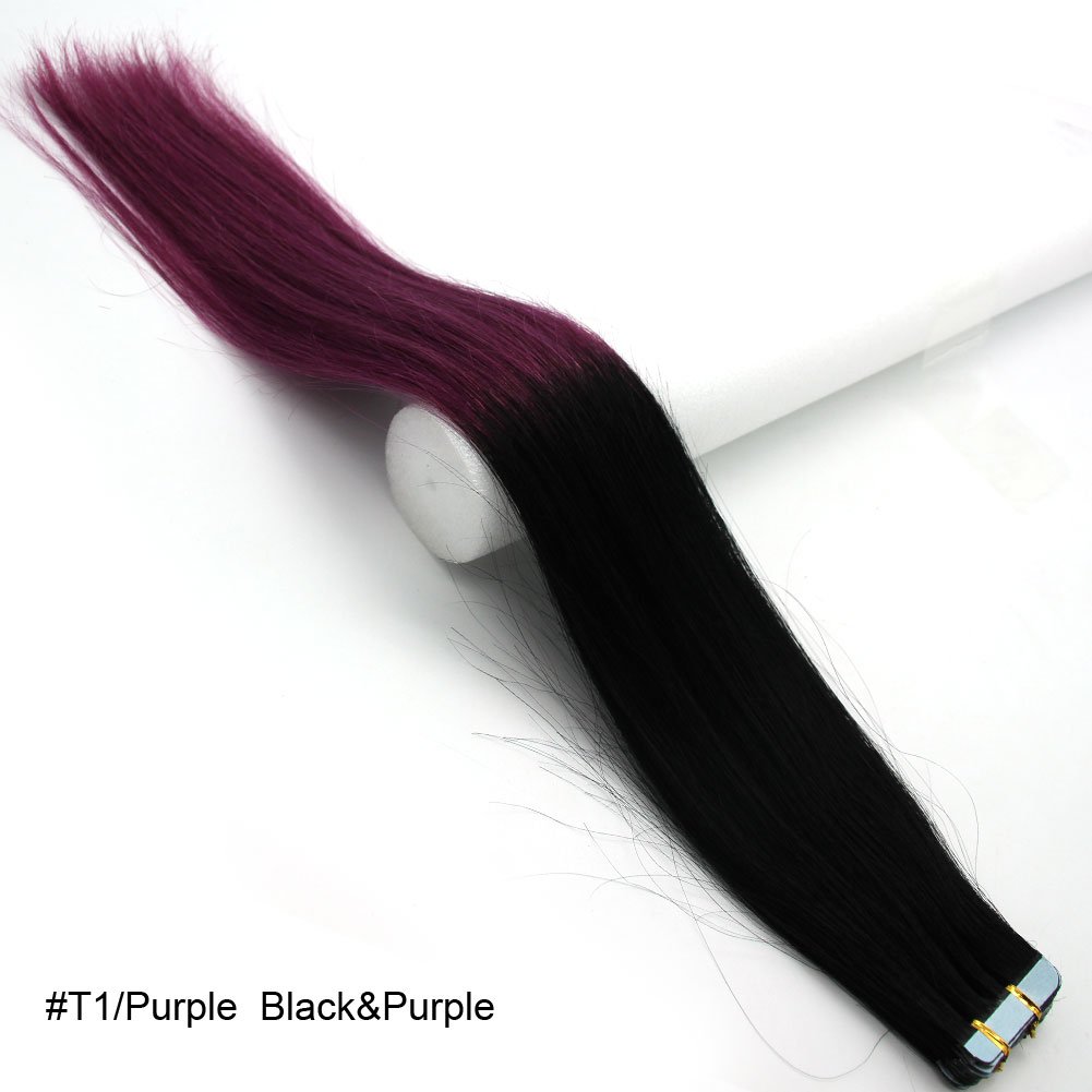 Tape in Hair Extensions Ombre Balayage Remy Hair Blonde Ombre Balayage Color remy tape hair extensions