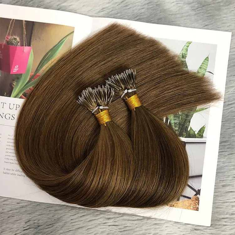 Latest Hot Selling Soft 100% Virgin Human Hair nano micro ring hair extensions