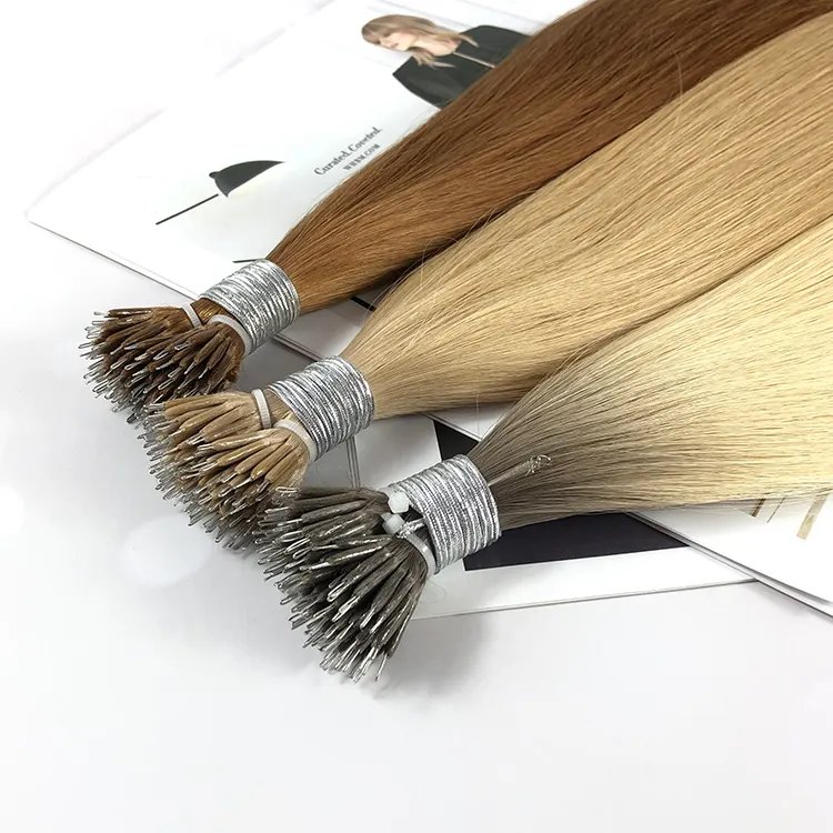 Latest Hot Selling Soft 100% Virgin Human Hair nano micro ring hair extensions