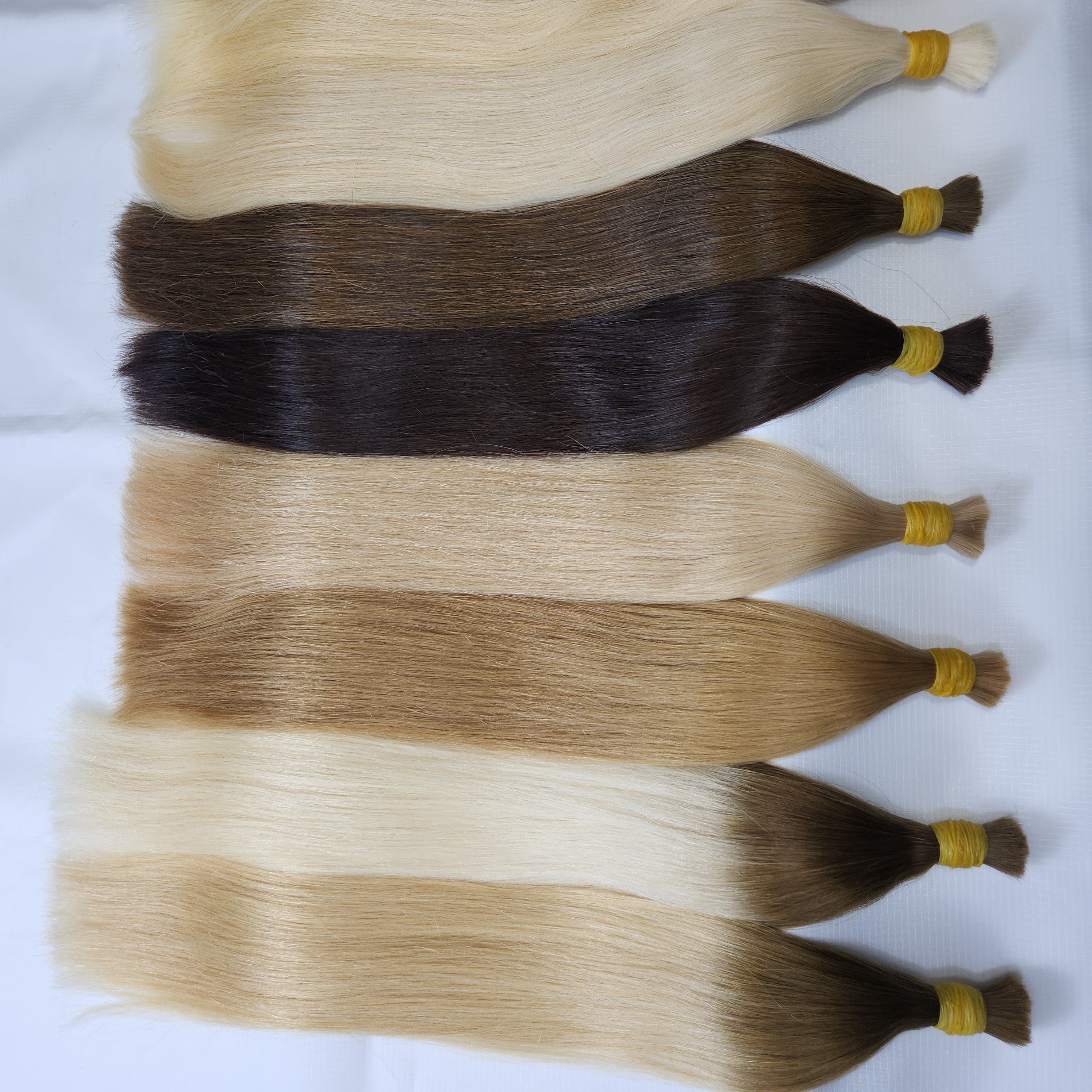 Hot Trending Bulk Hair Extensions 100% Vietnamese Natural Remy Hair Cuticle Aligned Customized Color