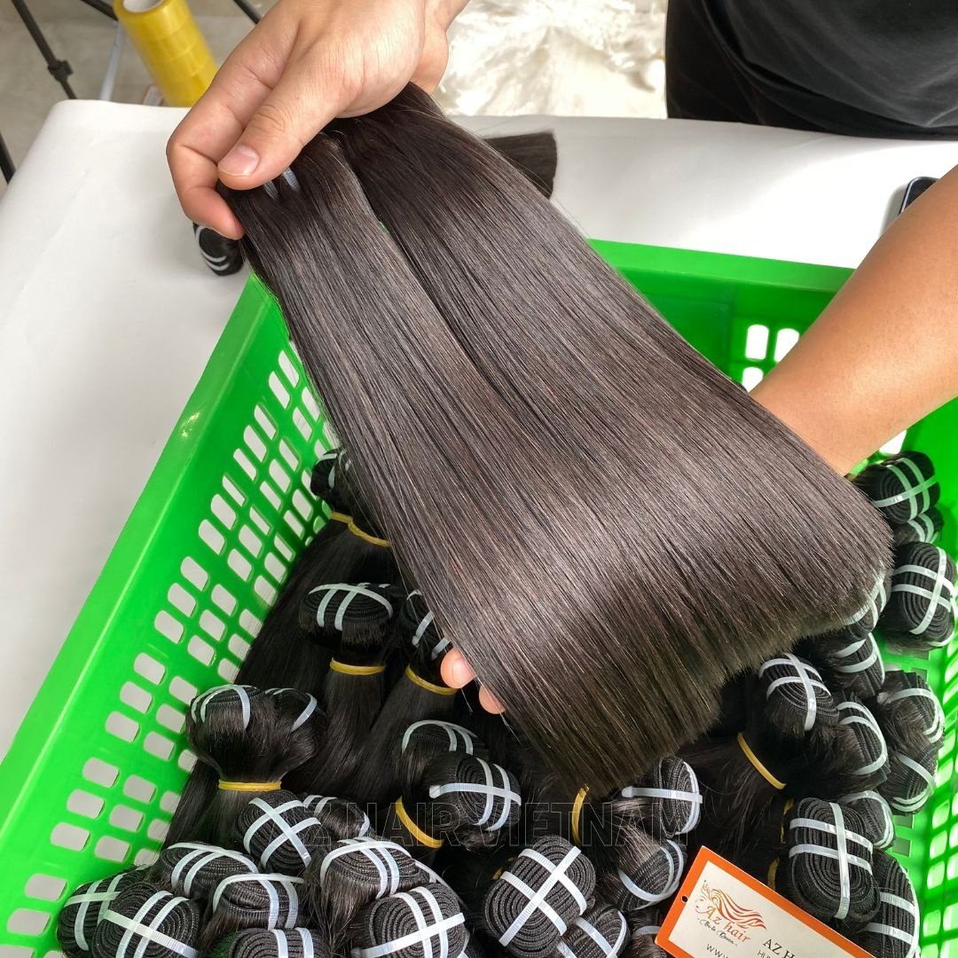 100% Good Quality Vietnamese Human Hair Short Weft Hair Bundles Silky Smooth Hair Extensions For Make Wig