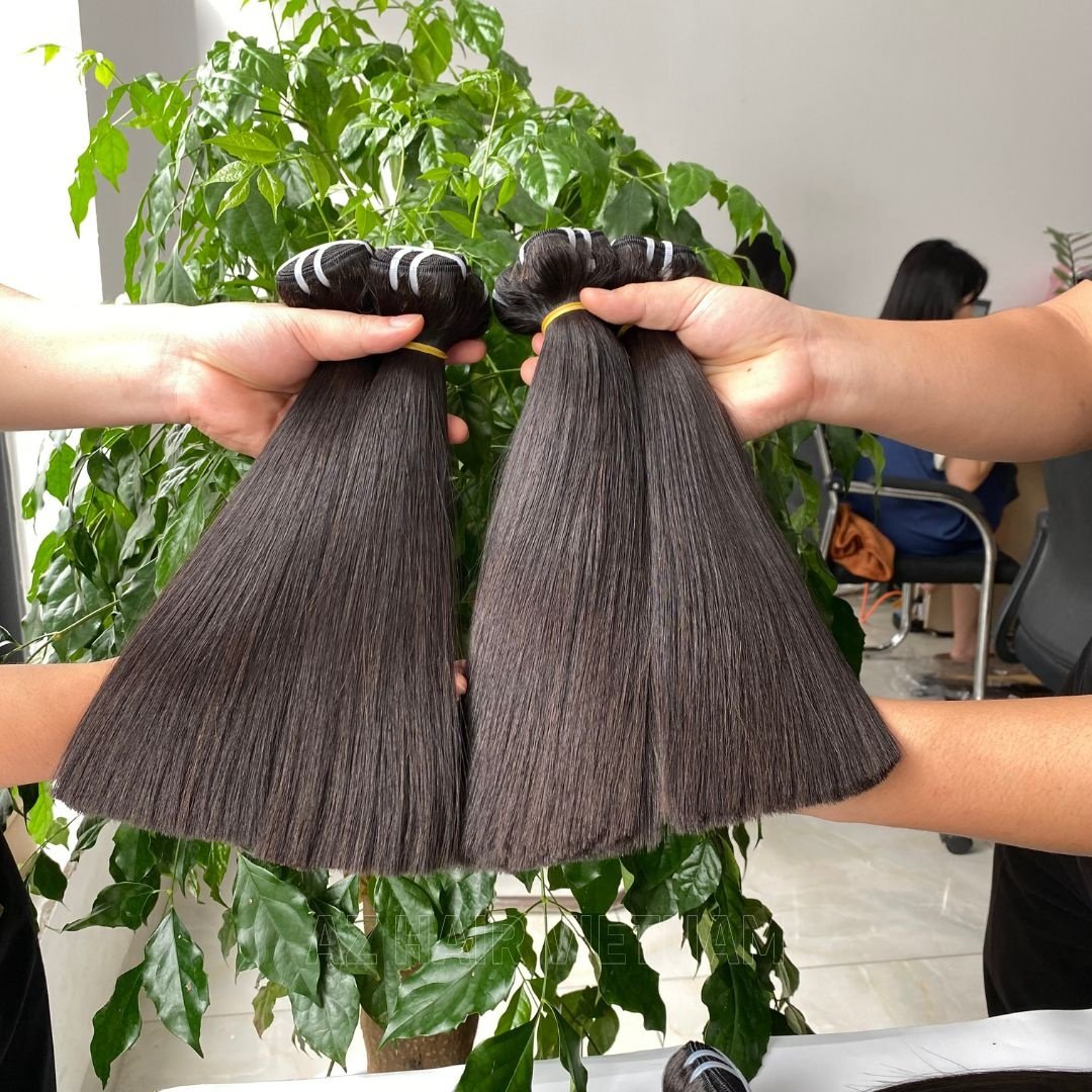 100% Good Quality Vietnamese Human Hair Short Weft Hair Bundles Silky Smooth Hair Extensions For Make Wig