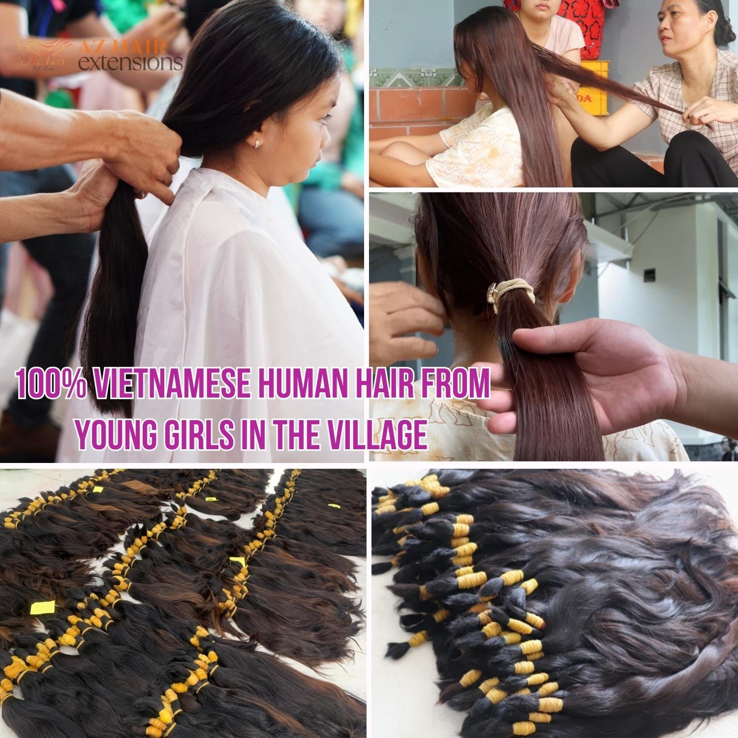 100% Good Quality Vietnamese Human Hair Short Weft Hair Bundles Silky Smooth Hair Extensions For Make Wig