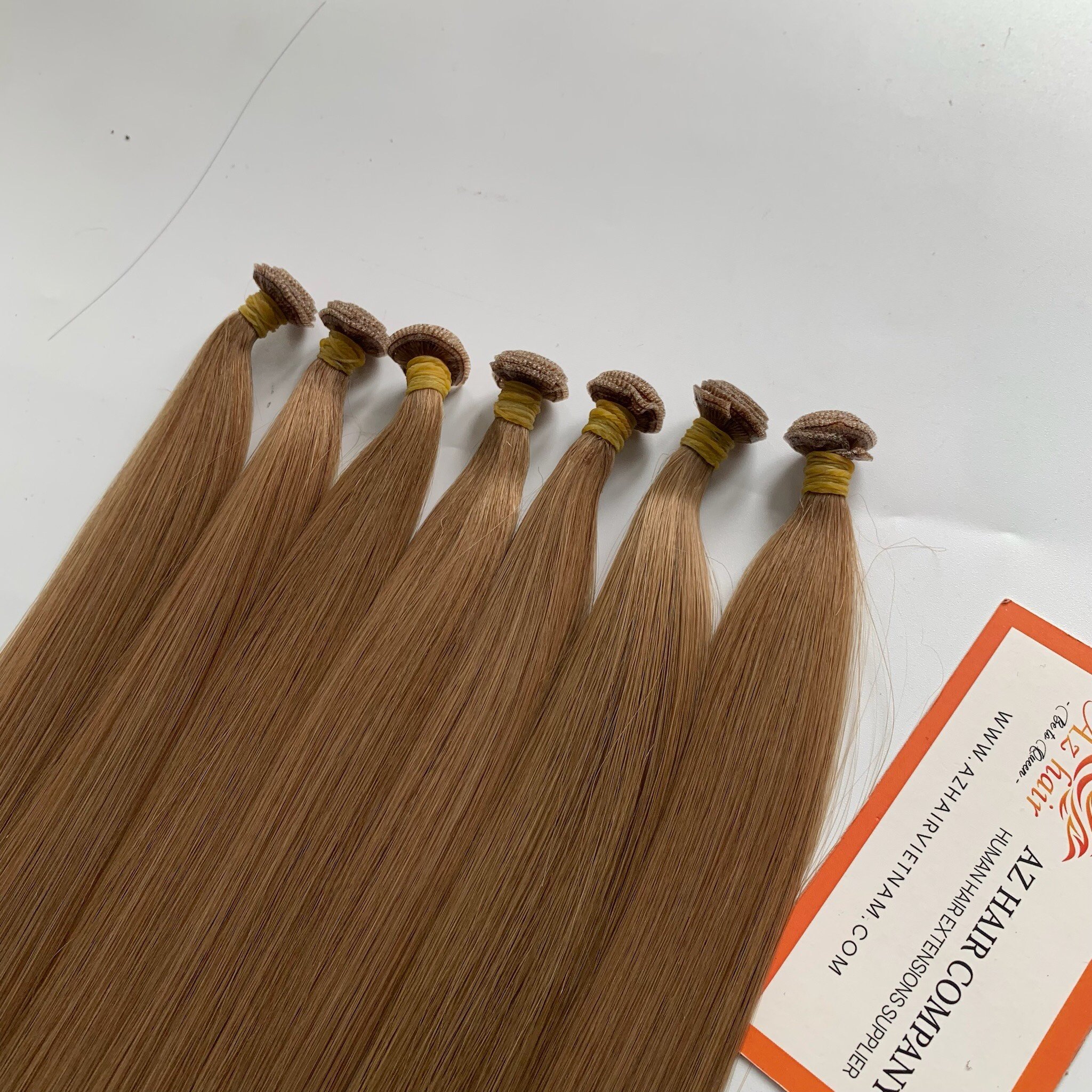 Wholesale Factory Price Virgin Hand Tied Weft Hair Vietnamese Hair Extensions Brown Color Lasting Long Time