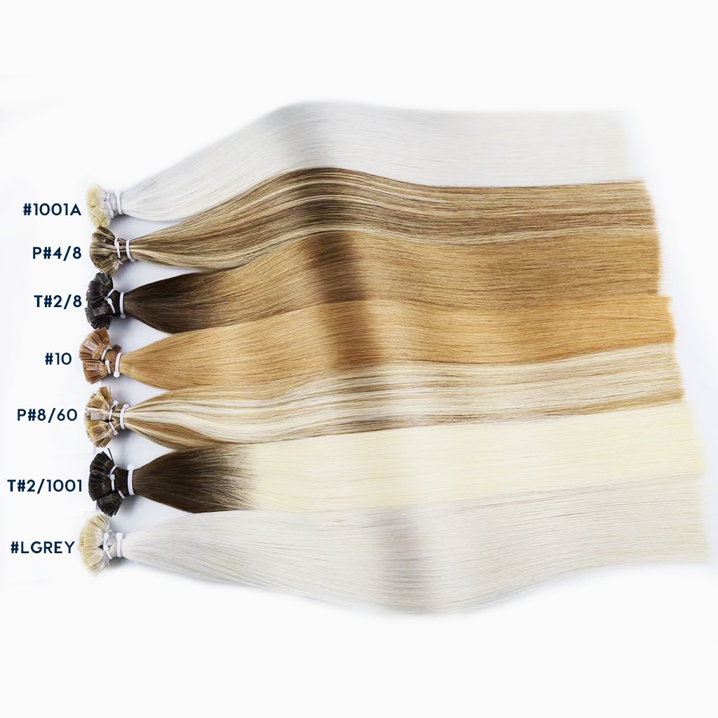 Wholesale Double Drawn Remy I tip Flat tip Keratin Tip Bond European Human Hair Keratin Hair Extensions