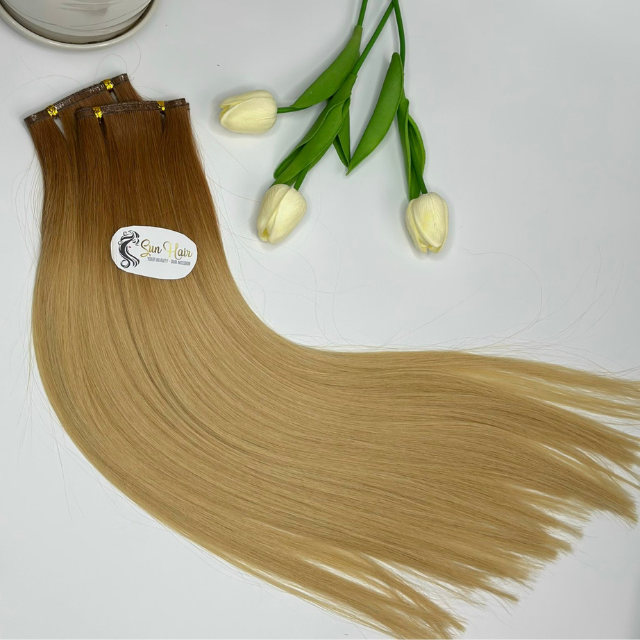High Quality Genius Weft Hair Ombre Color Natural Straight 100% Vietnamese Human Hair Extensions From Sun Hair Company
