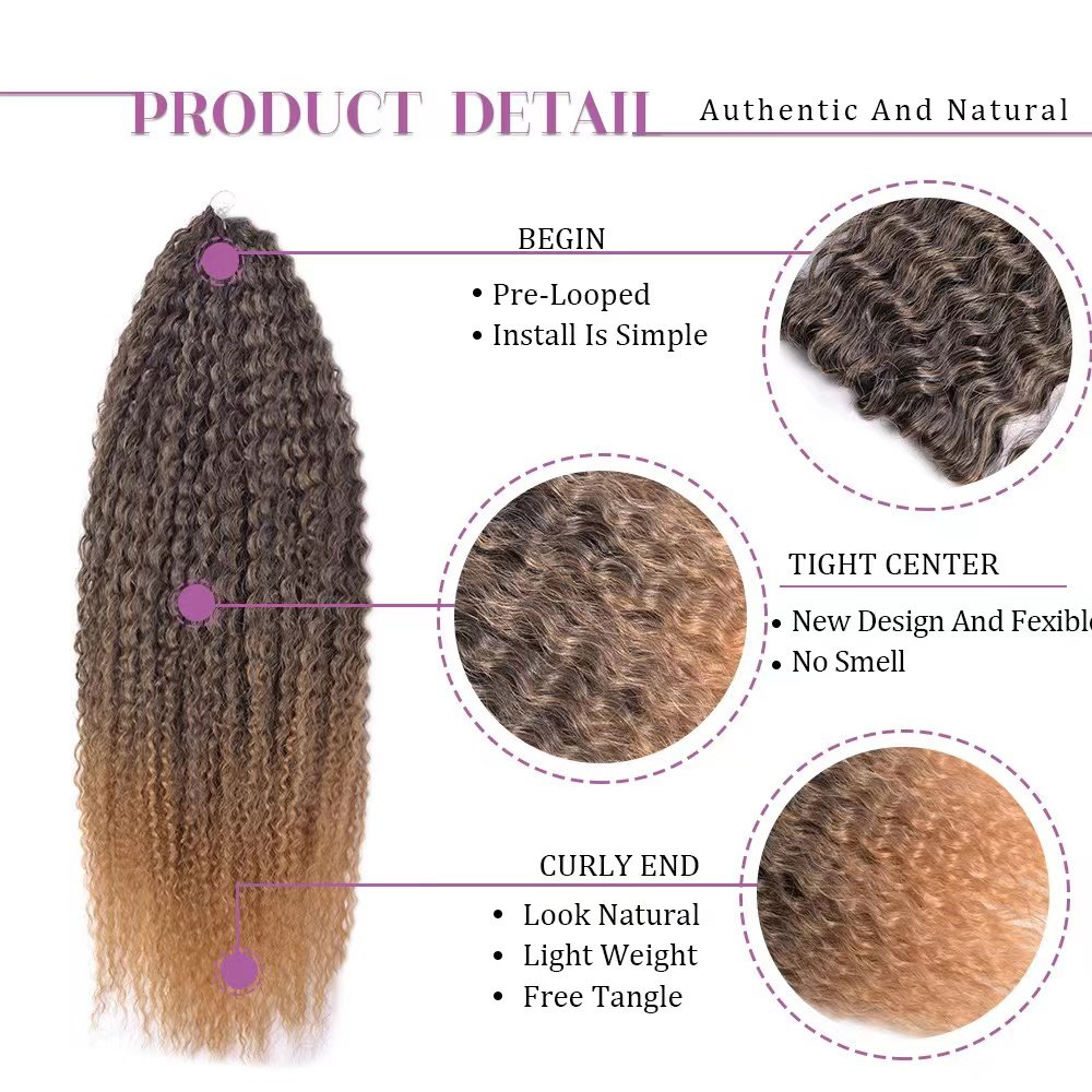 synthetic afro kinky bulk 18inch 28inch length Brazilian braids kinky curly crochet hair extension