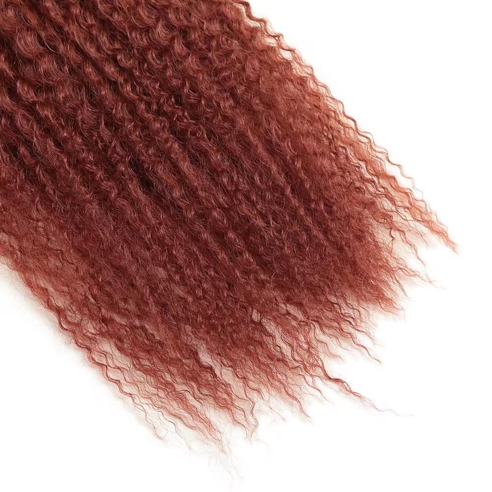 synthetic afro kinky bulk 18inch 28inch length Brazilian braids kinky curly crochet hair extension