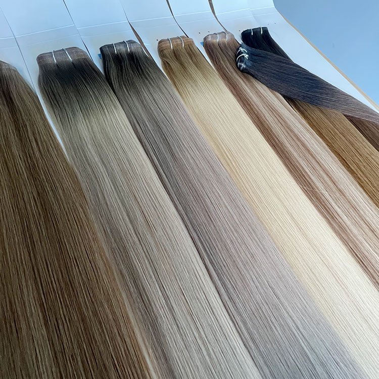 Salon Professional Ethical Source High Quality Cuticle Aligned Weft Hair, Double Drawn Machine Weft Human Hair Extensions