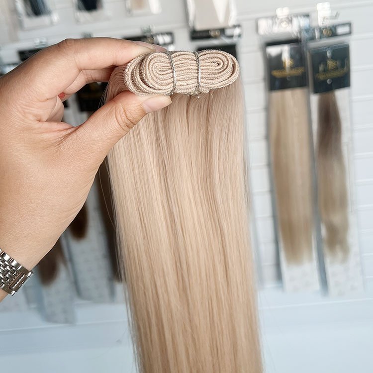 Salon Professional Ethical Source High Quality Cuticle Aligned Weft Hair, Double Drawn Machine Weft Human Hair Extensions
