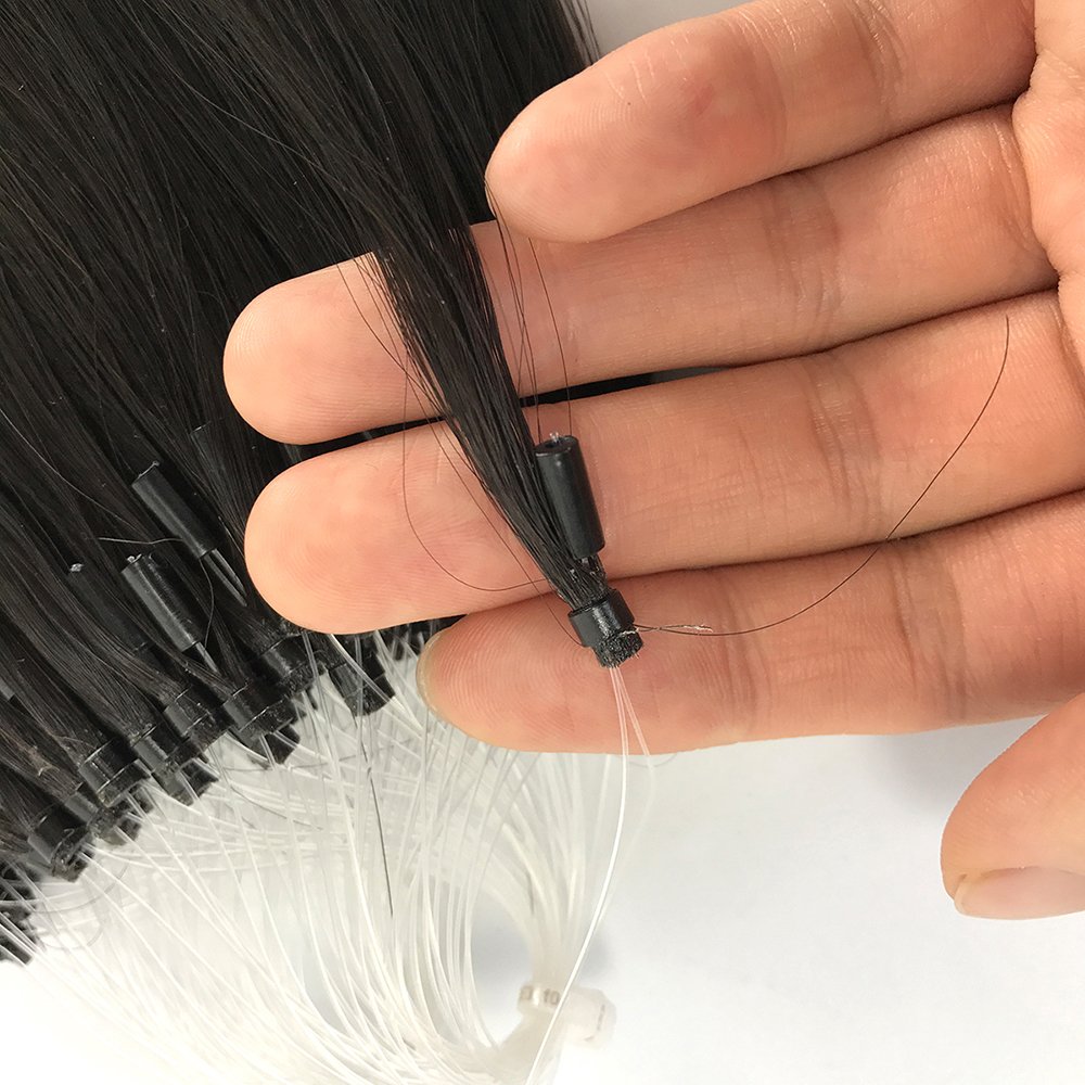 Easy to Wear Chinese Micro Loop Human Hair Extensions Remy,Double Drawn Virgin Micro Link Human Hair Extensions