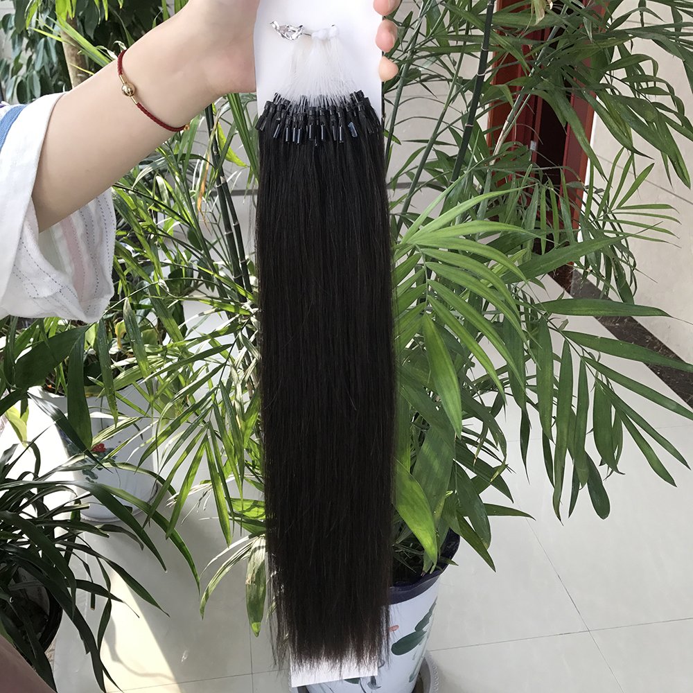 Easy to Wear Chinese Micro Loop Human Hair Extensions Remy,Double Drawn Virgin Micro Link Human Hair Extensions