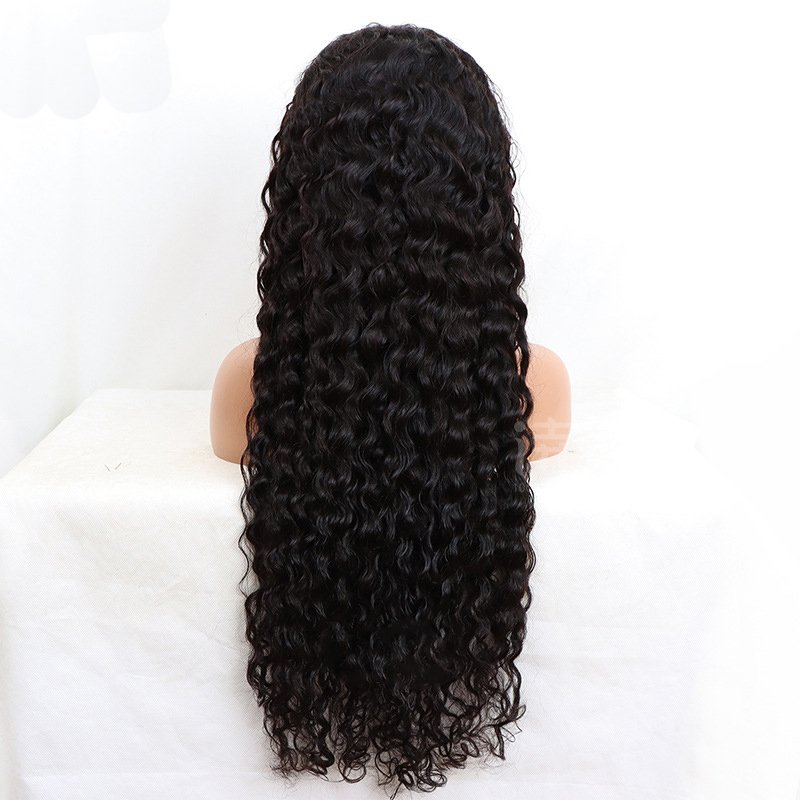 Factory Price Black Loose Wave Wig With 13*4 HD Swiss Lace Frontal Remy Unprocessed Hair Glueless Wig Natural Black Human Hair