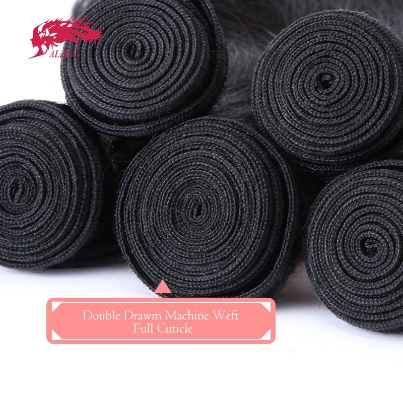 Ali Queen Deep Wave Brazilian Hair Weave Bundles Remy Hair Weaving 10"-30" Human Hair Extension Natural Color