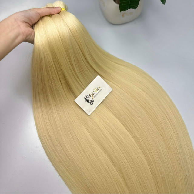 Best Selling #613 Colour Straight Raw Unprocessed Cutilcle Aligned Bulk Hair 100% Human Hair Extensions with Factory Price