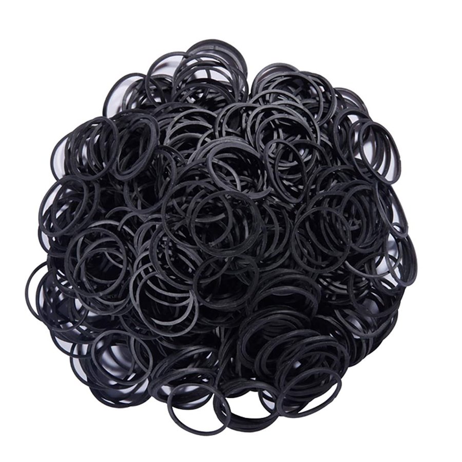 High Quality Environmental Mini Black Rubber Bands Soft Elastic Bands For Kid Hair Braids Hair