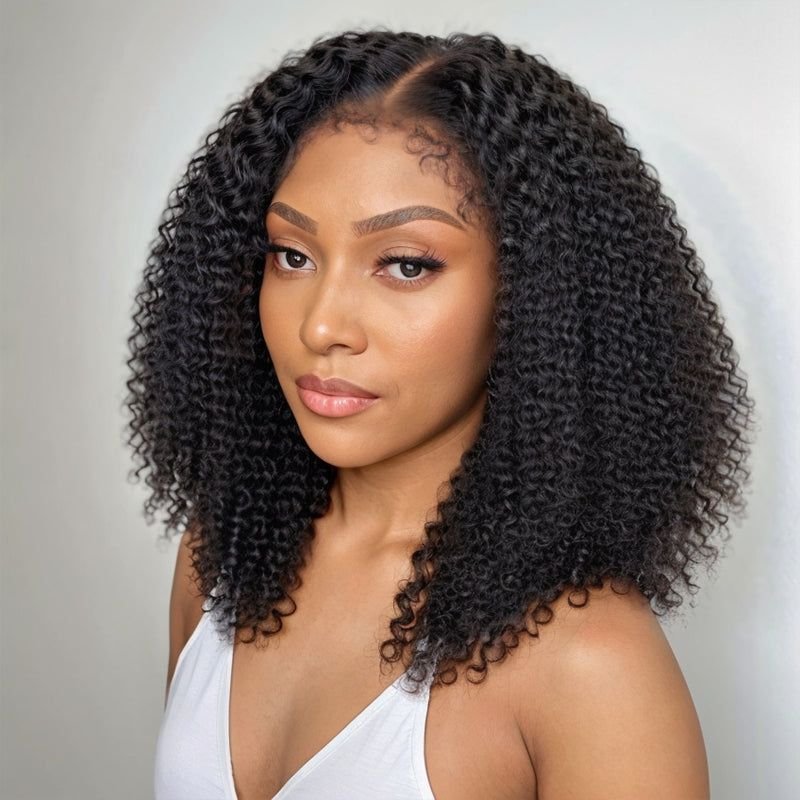 Wholesale High Quality 100% Virgin Unprocessed Hair Double Drawn Natural Black 4A Kinky Curly I Tip Hair Extensions