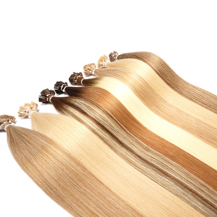 Wholesale Double Drawn Human hair extensions Pre-bonded Keratin hair Extensions Flat Tip Hair