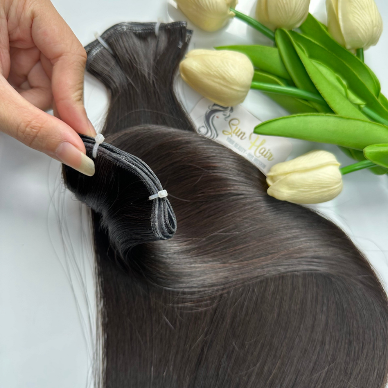 Hot Seller Product 2024 Genius Weft (New Design) SDD Natural Color 100% Virgin Full Cuticle Aligned Real Human Hair Extensions