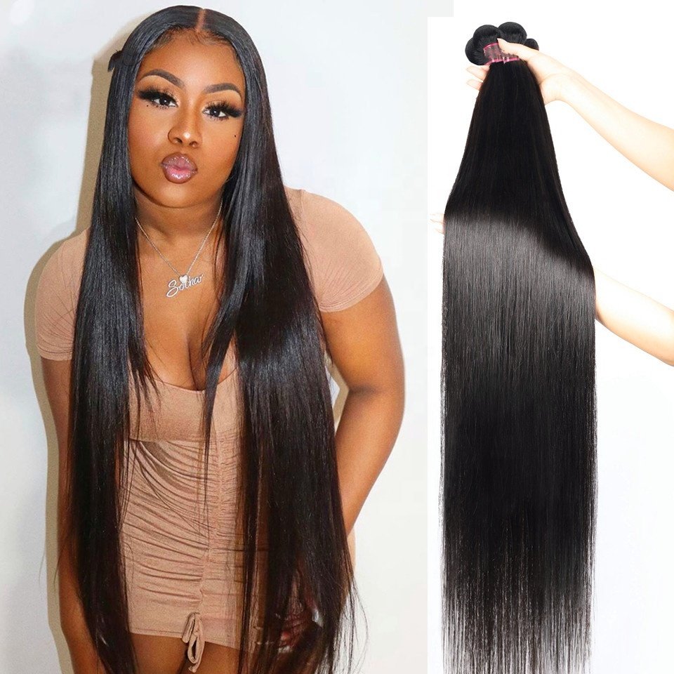 Hand Tied Weft Brazilian Hair Bundles Cuticle Aligned Natural Hair Vendor Human Hair Extension