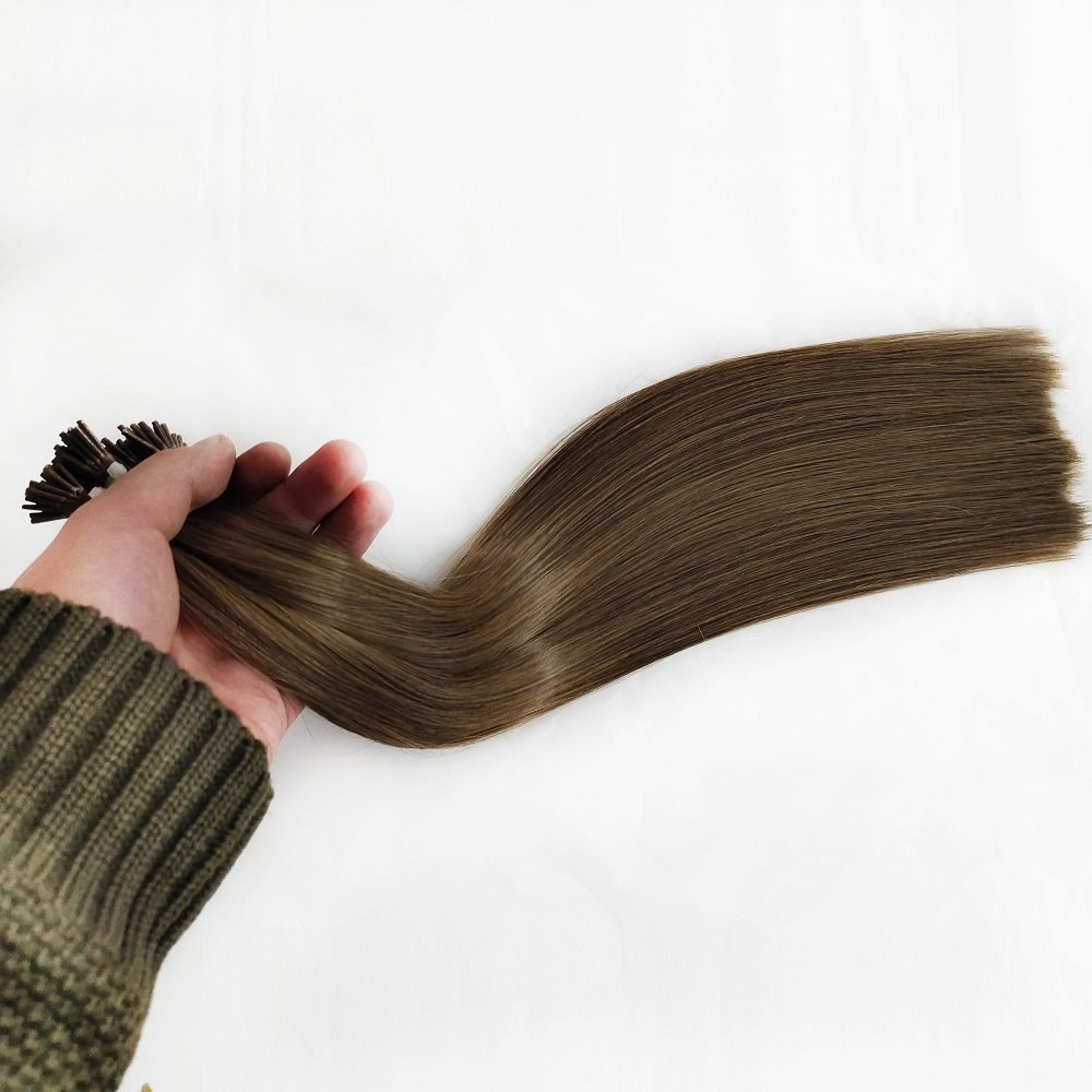 Wholesale Cheap Double Drawn Virgin Remy Natural Real Italian Keratin I Tip Human Hair Extension