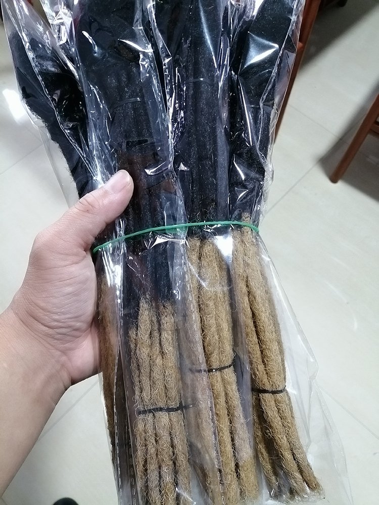 Wholesale locs crochet natural make machine Braiding Afro natural for black men 0.6cm Human Dreadlocks styles Hair Extensions