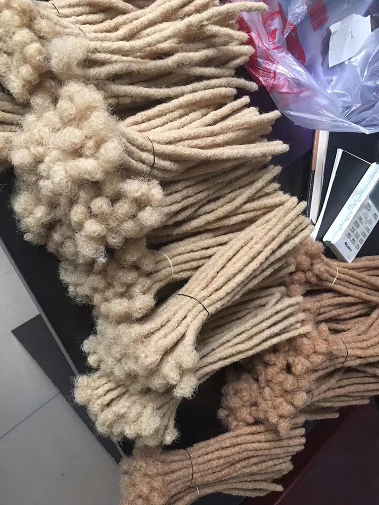Wholesale locs crochet natural make machine Braiding Afro natural for black men 0.6cm Human Dreadlocks styles Hair Extensions