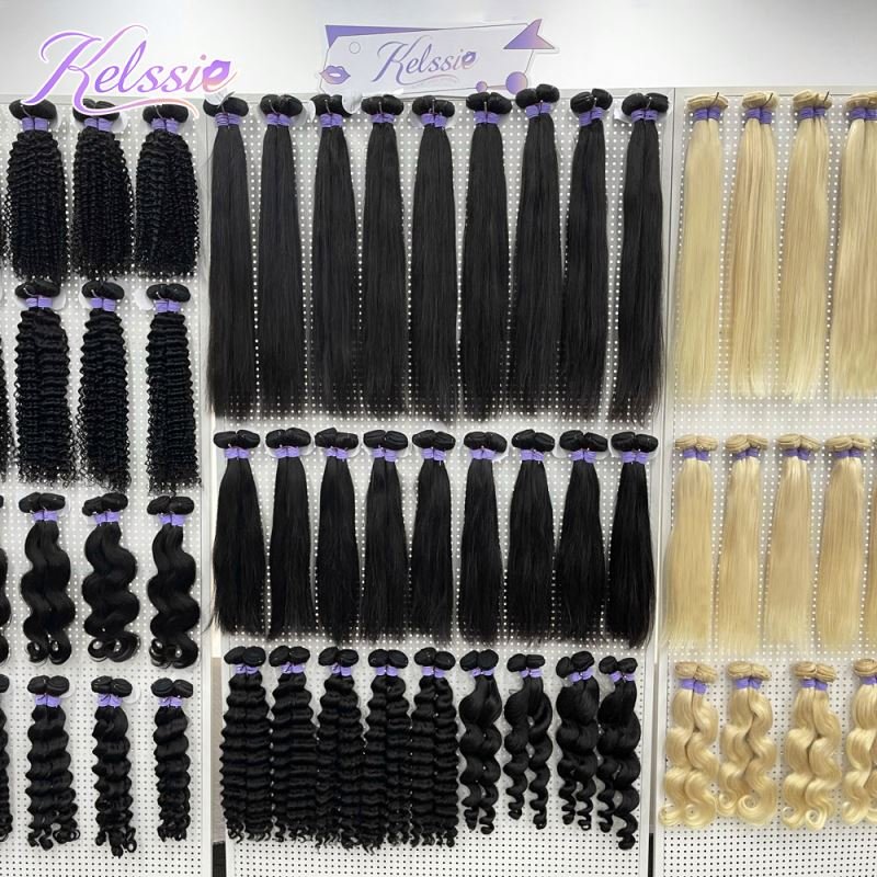 Double Drawn 12a Deep Wave 10a 100% Human Hair Bundle,Free Sample Double Weft Natural Human Hair Extension,hair Weft Extension